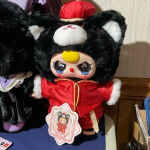 Cute Black and Red Romantic Wedding Baby Three Cat